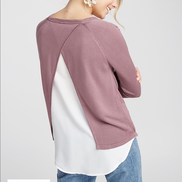 TWIK (SIMONS): Pale rose knit shirt with open back - Picture 3 of 8